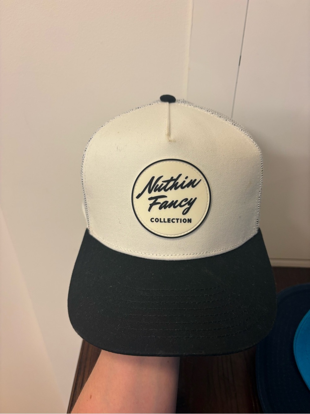 Nothin Fancy Collection Two-Tone Trucker Hat - White & Black brand new